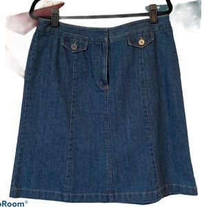 VINTAGE Talbots Blue Jean Mini Skirt - NWT